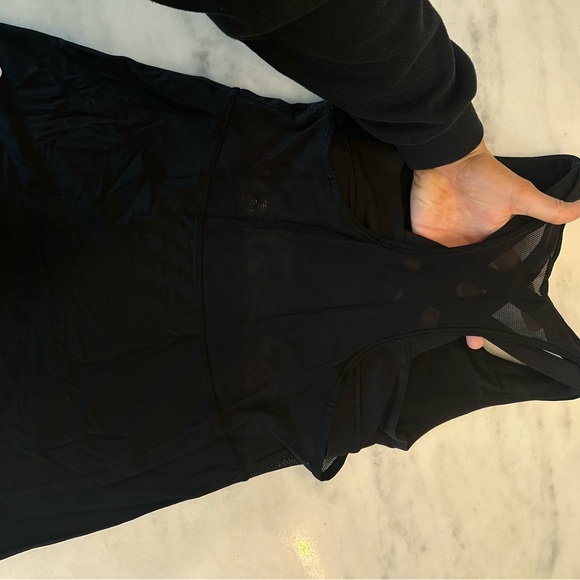 Lululemon Black Mesh Racerback Tank Top - Picture 3 of 4